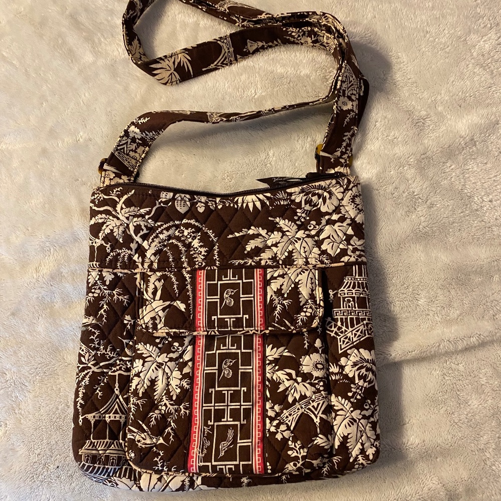 Vera Bradley Brown, white & Pink bag